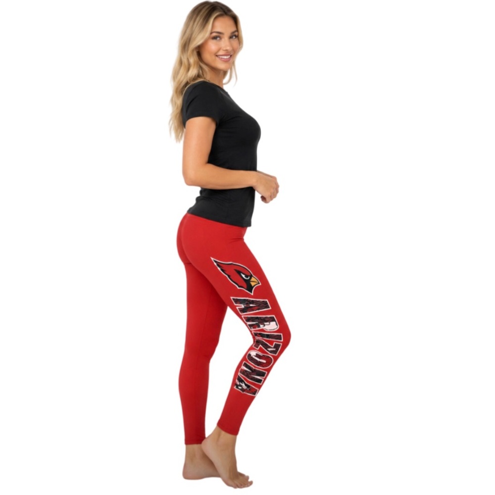 Arizona Cardinals Women Leggings Size Small Red Zubaz Tights Yoga Pants New NFL